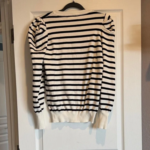Vine & Love Striped Black and Cream Sweater - Picture 5 of 6